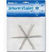 Snowflake Wire Form Pack 8  Silver 3.75'wide ea