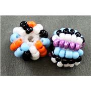 Crochet Bead 10mm Rainbow   ea