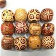 Wooden Drum Beads Assorted  11x12mm ea