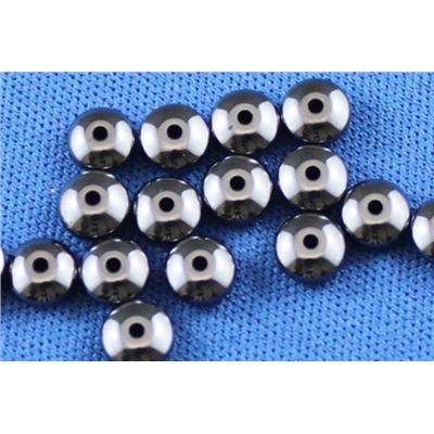 Semi Precious Hematite Pill Hematite Opaque 4mm ea