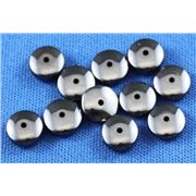 Semi Precious Hematite Pill Hematite Opaque 6mm ea