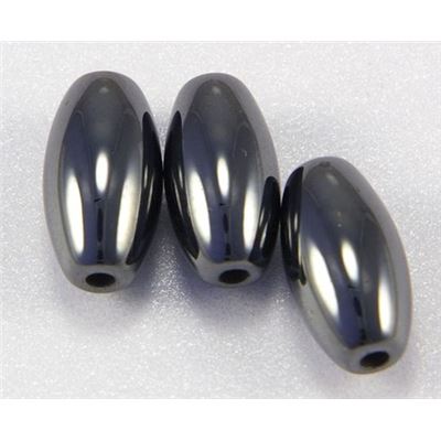 Semi Precious Hematite Magnetic Rice Hematite Opaque 7x12mm ea