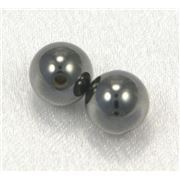 Semi Precious Hematite Magnetic Round Hematite Opaque 8mm ea