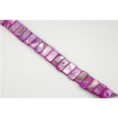 Mother of Pearl 2 Hole Rectangle Strand Maroon Pearl 7x15mm ea