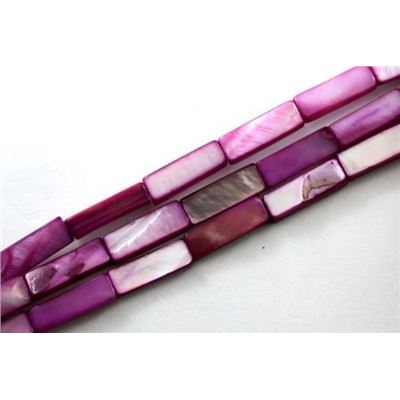 Mother of Pearl Rectangle Strand Maroon Pearl 5x15mm ea