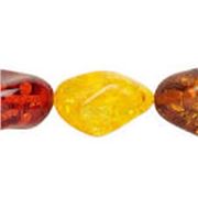 Resin Strand Imitation Amber Nuggets 20x15mm each 15 inch strand