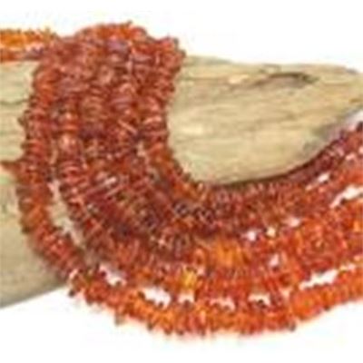 Semi Precious Strand Amber Chips 16 inch each