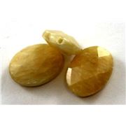 Semi Precious Aragonite Faceted Oval 16x22mm ea