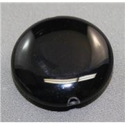 Semi Precious Black Onyx Flat Round Disc 30mm ea