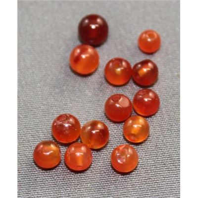 Semi Precious Carnelian Round 4mm ea