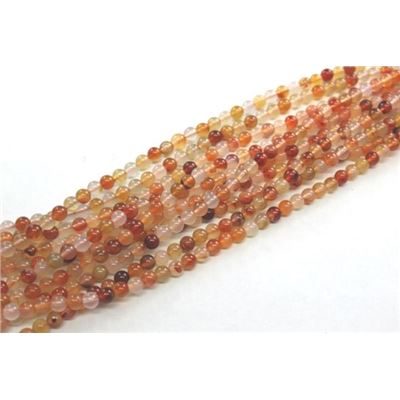 Semi Precious Round Bead Strand Carnelian 6mm ea