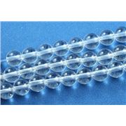 Semi Precious Round Strand Bead Crystal Quartz Synthetic 8mm (approx 50 beads) ea