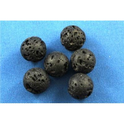 Semi Precious Lava Stone Round 10mm each