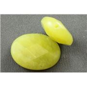Semi Precious Faceted Oval Lemon Jasper Opaque 16x22mm ea
