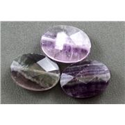 Semi Precious Rainbow Fluorite Faceted Oval 16x22mm ea