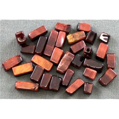Semi Precious Red Tiger Eye Tube  ea