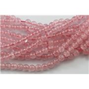 Semi Precious Strand Rose Quartz Round 4mm (approx 86 beads) ea