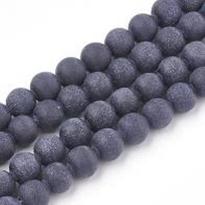 Semi Precious Strand Blue Goldstone Frosted 10mm (approx 36 beads) each