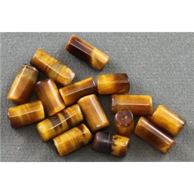 Semi Precious Tiger Eye Tube  ea