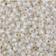 Toho Seed Bead Milky White Silver Lined 15/0 - Minimum 5g