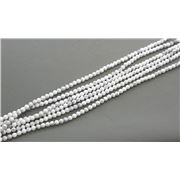 Semi Precious Round Bead Strand White Howlite Opaque 4mm ea