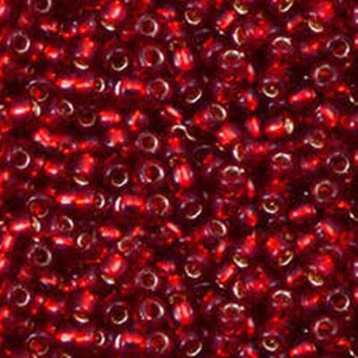 Toho Seed Bead Ruby Silver Lined 15/0 - Minimum 5g