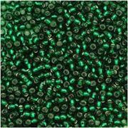 Toho Seed Bead  Silver Lined Emerald 15/0 - Minimum 5g