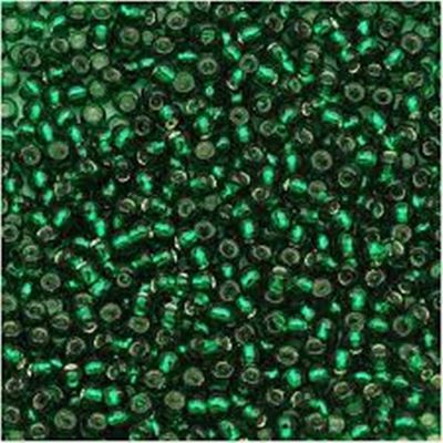 Toho Seed Bead  Silver Lined Emerald 15/0 - Minimum 5g