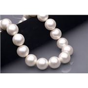 Shell Pearl Strand White 10mm. Hole 0.8-1.0mm (approx 40 beads) each