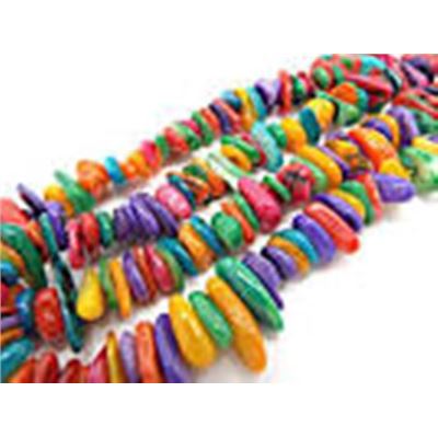 Shell Strand Chips Dyed Assorted 34 inches  ea