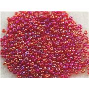 Czech Seed Beads Red AB 11/0 - Minimum 8g