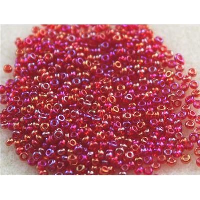 Czech Seed Beads Red AB 11/0 - Minimum 8g