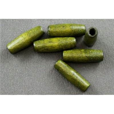 Wood Tube Chartreuse  15x4mm ea
