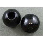 Wooden Round Black  25mm ea