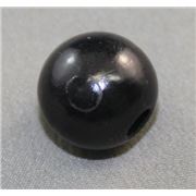 Wooden Round Black  14mm ea