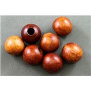 Wooden Round Chocolate Brown  16mm ea
