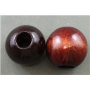 Wooden Round Chocolate Brown  25mm ea