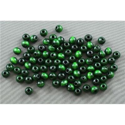 Wooden Round Green  6mm ea