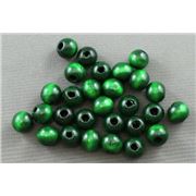 Wooden Round Green  10mm ea