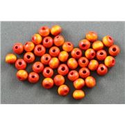 Wooden Round Orange  6mm ea