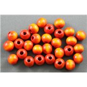 Wooden Round Orange  10mm ea
