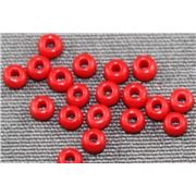 Czech Seed Bead Red Opaque 11/0 gram - Minimum 8g