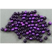 Wooden Round Purple  6mm ea