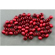 Wooden Round Red  6mm ea