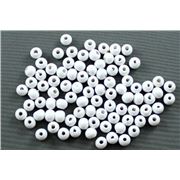 Wooden Round White  6mm ea