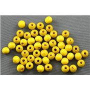 Wooden Round Yellow  8mm ea
