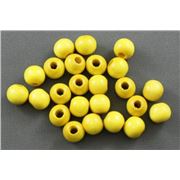 Wooden Round Yellow  10mm ea