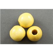 Wooden Round Yellow  20mm ea