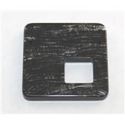 Square Hole Large 35mm 2 Hole Black/Clear Milan Opaque  ea