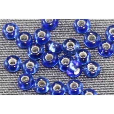 Czech Seed Bead Dark Sapphire Silver Lined 11/0 - Minimum 8g